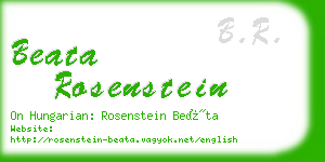 beata rosenstein business card